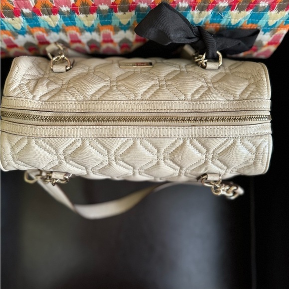 Kate Spade Cream Quilted Design Handbag - Picture 10 of 16